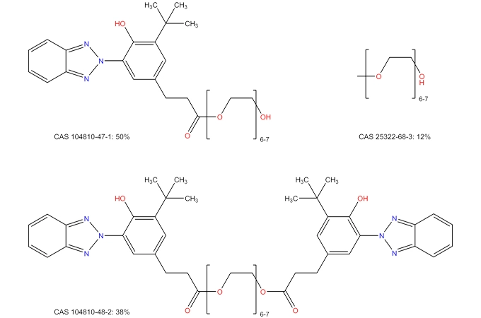 Α-[3-[3-(2H-benzotriazol-2-yl)-5-(1,1-dimethylethyl)-4 하이드 록시 페닐]-1-옥소 프로필]-ω-하이드 록시 폴리 (oxo-1,2-에탄올)