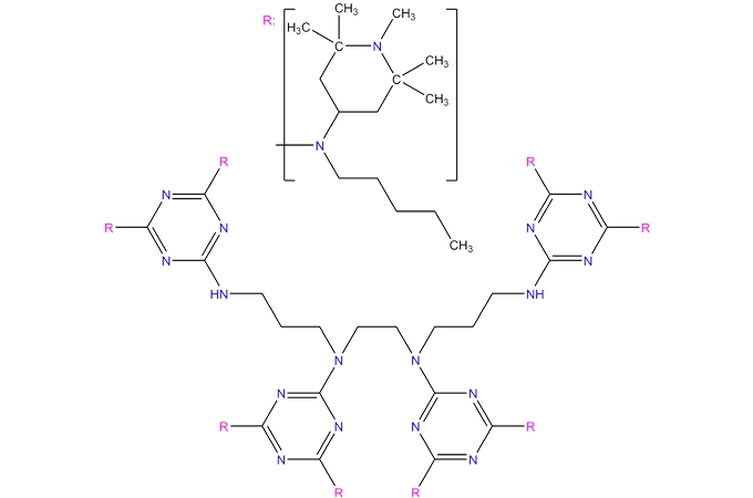 N,N',N',N'-tetrakis(4,6-bis (부틸-(N-methyl-2,2,6,6 테트라 메틸 피페 리딘-4 일) 아미노) triazin-2-yl)-4,7-diazadecane-1,10-디아민