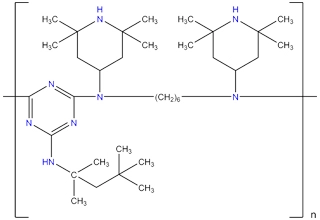 폴리 [[6-[(1,1,3,3-테트라 메틸 부틸) 아미노]-1,3,5-triazine-2,4-diyl][(2,2,6,6-tetramethyl4-piperidinyl)imino]-1,6-hexanedyl [(2,2,6,6-tetramethyl-4-piperidinyl)imino]])