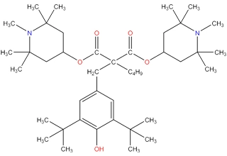 Bis(1,2,2,6,6-pentamethyl-4-piperidinyl)-[[3,5-bis(1,1-dimethylethyl)-4-하이드 록시 페닐] 메틸] 부틸 말로 네이트