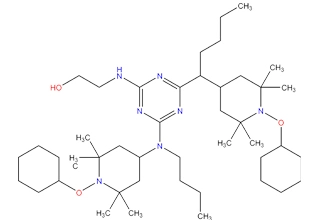 사이클로헥산 및 과산화 된 N-butyl-2,2,6,6-tetramethyl-4-piperidinamine-2,4,6-트리클로로-1,3,5-트리아 진 반응 생성물을 함유 한 2-아미노 에탄올 반응 생성물