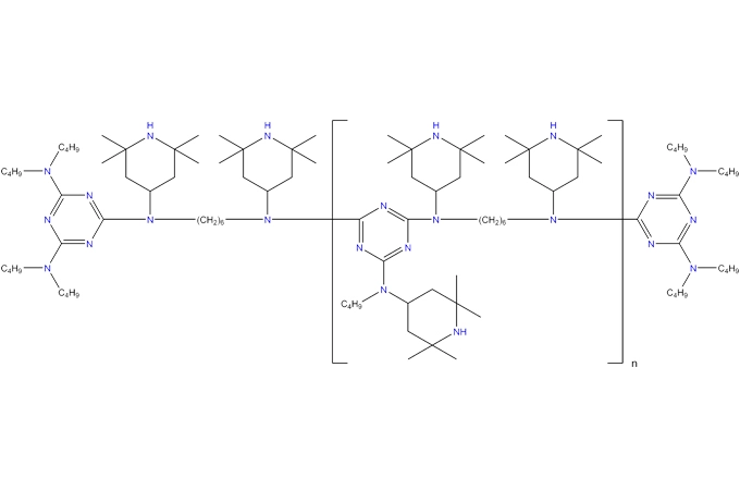 1,6-Hexanediamine, N,N'-bis(2,2,6,6-tetramethyl-4-piperidinyl)-2,4,6-trichloro-1,3,5-triazine, N-butyl-1-butanamine 및 N-butyl-2 반응 생성물, 2,6,6-tetramethyl-4-piperidinamine