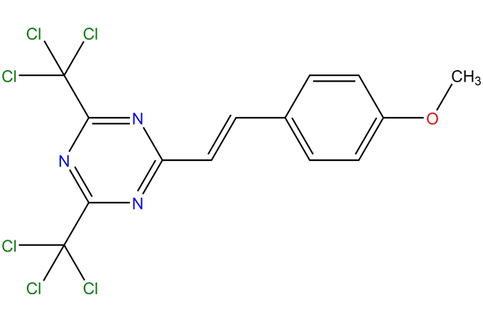 2-[2-(4-Methoxyphenyl-2-yl) 비닐]-4,6-bis(trichloromethyl)1,3,5-triazine